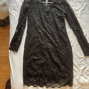 Elegant Black Lace Dress